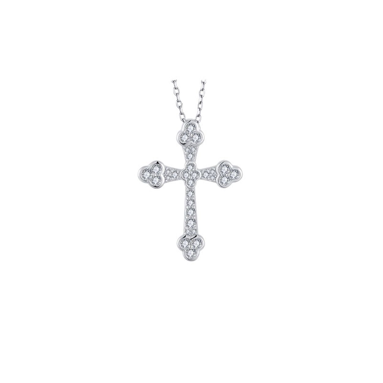 ODM "Kruis 19mm CZ" hanger (925/rhodium verguld)