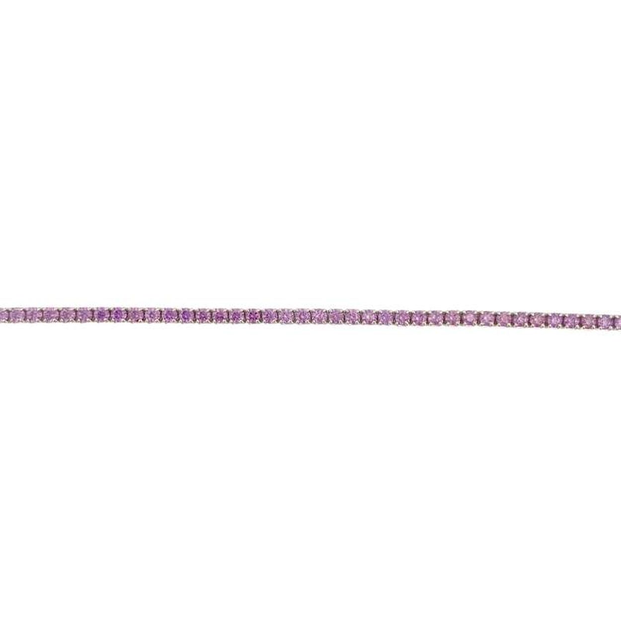 ODM "Tennis amethist 1,5CZ" armband (925/gerhodineerd) 15+4cm