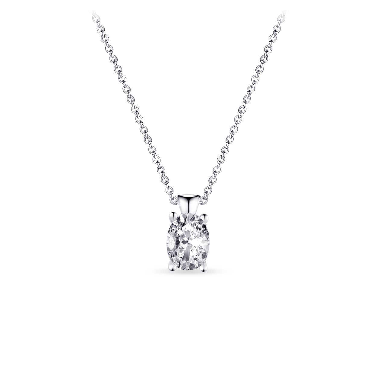 Schitterende zilveren anker collier met ovale solitair diamant geslepen zirkonia in klauwzetting.  Het anker collier is te dragen vanaf een lengte van 42 cm, maar gemakkelijk te verstellen tot 47 cm.

Leuk om te combineren met de bijpassende ring R246 en/of 
armband B1023, B1024 en/of
oorstekers E1043 en/of
oorringen KC1030, KC1031.