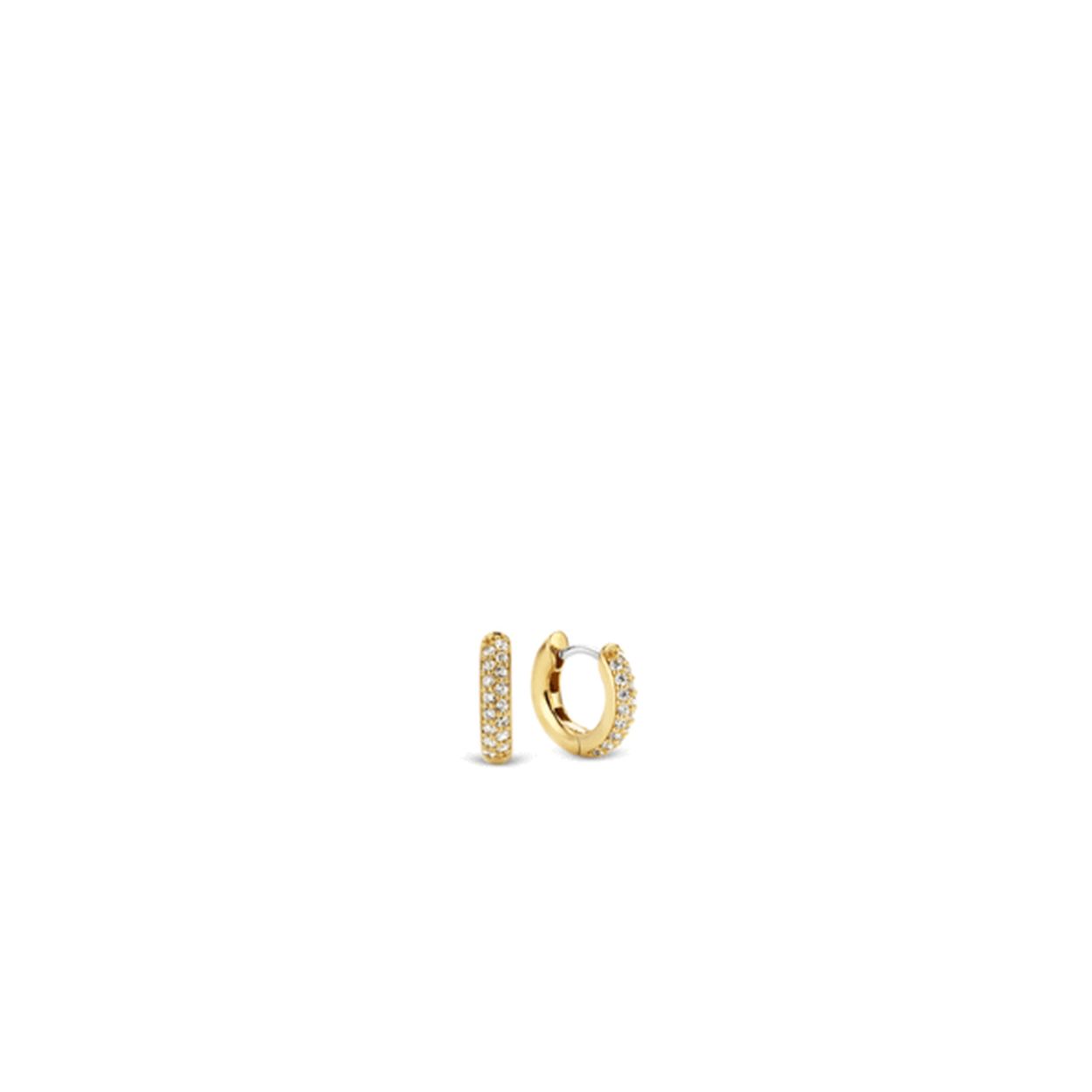 TI SENTO - Milano gouden oorbellen. De oorringen zijn gemaakt van sterling 925 zilver en hebben een 18karaat gouden plating.