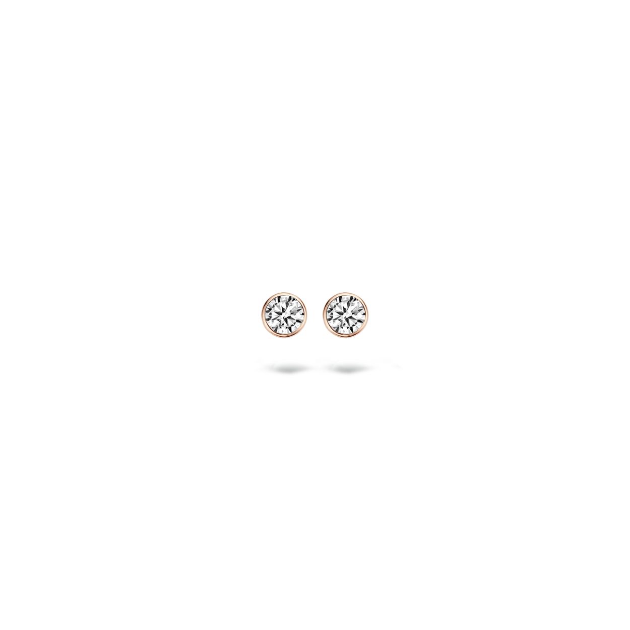 Blush Oorknoppen 7257RZI - Rose Goud met Zirkonia (14krt.)
