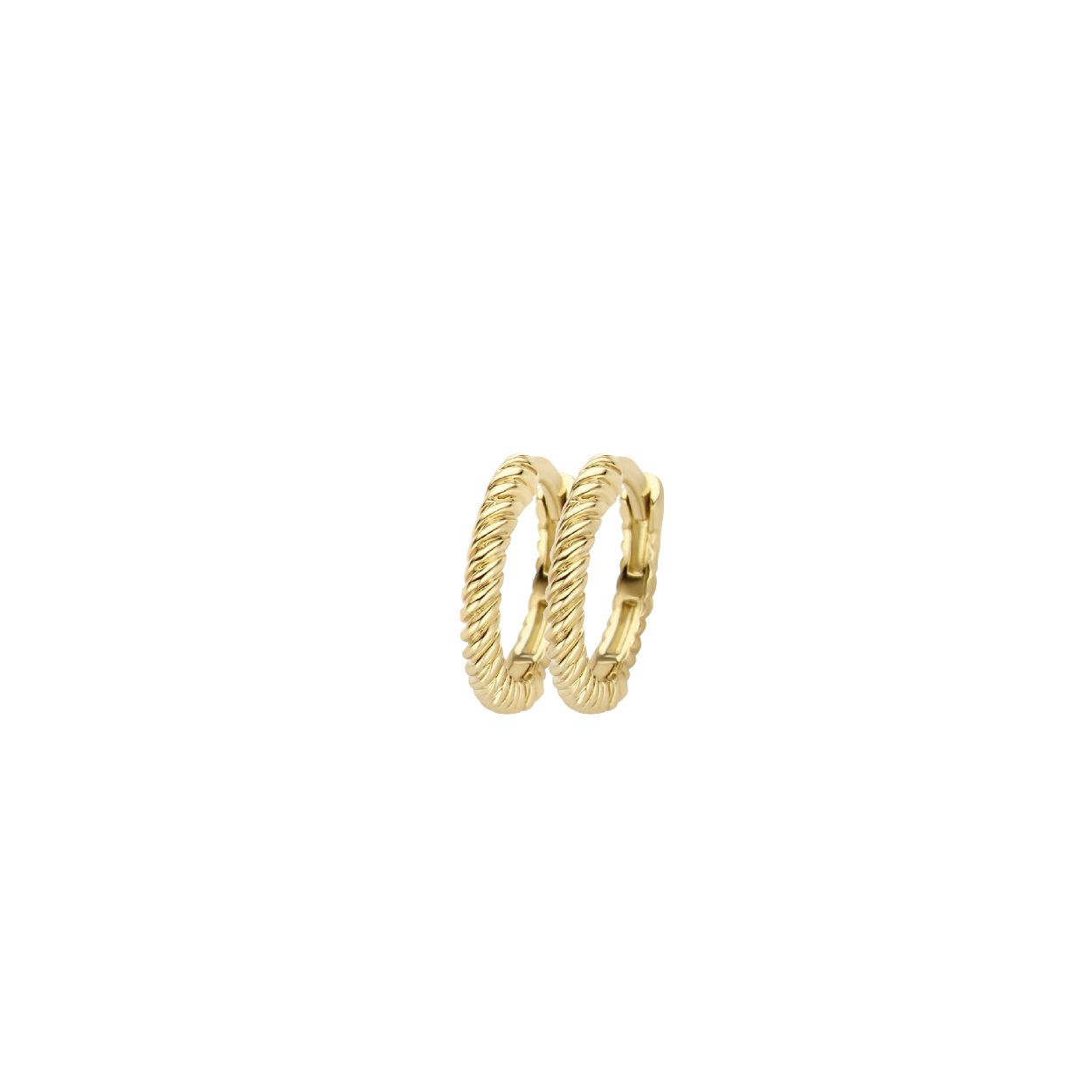 Blush oorringen geelgoud 7265YGO. Deze oorringen zijn van het merk Blush. Deze 14k geelgouden oorringen zijn versierd met een streepjesmotief rondom en hebben een lengte van 10,7 mm. Heel fraai op zichzelf of gecombineerd met ander (oor)sieraden uit onze collectie. 