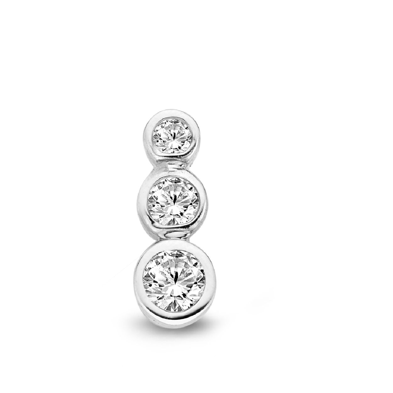 Moments biedt een basis zilveren sieradencollectie. De collectie bestaat uit tijdloze sieraden met fashion twist, de sieraden zijn draagbaar voor elk moment van de dag. Alle sieraden zijn vervaardigd van de hoogste kwaliteit sterling zilver en alle zirkonia stenen zijn met de hand gezet. Mooie oorringen van Moments met artikelnummer 72689AW. De oorstekers zijn van gerhodineerd zilver en hebben een scharnier waardoor ze gemakkelijk in en uit te doen zijn. Het is leuk om deze oorstekers te combineren met andere sieraden van Moments.