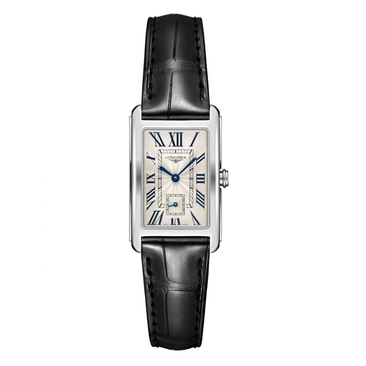 Sinds het begin straalt de Longines DolceVita collectie wereldwijd de hedendaagse elegantie van het horlogemerk Longines uit. De collectie is geïnspireerd op het ‘Dolce Vita’, het is een eerbetoon aan het goede leven. En nu begint een nieuw hoofdstuk in deze collectie met een unieke variatie met zachte lijnen. horloge is 23.30 X 37.00 mm