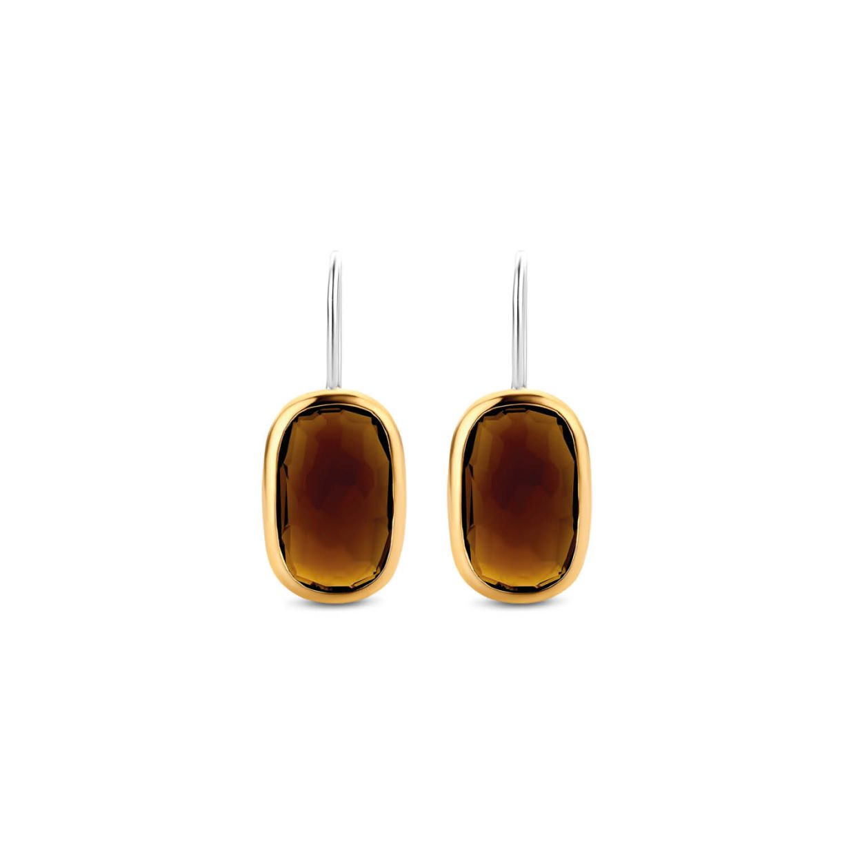 Deze TI SENTO - Milano Oorbellen 7788TB zijn gemaakt van Zilver met een geelgouden plating. De kleurstelling van deze oorbellen zijn Bruin. Alle TI SENTO - Milano producten worden geleverd in een luxe geschenkverpakking.