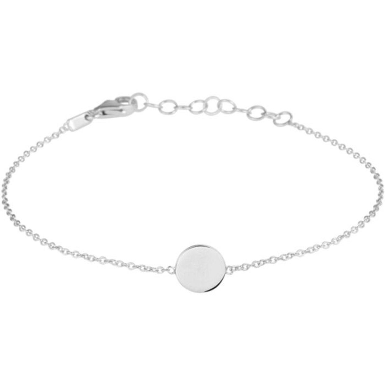 Beschrijving: Gerhodineerd zilveren anker armband uitgevoerd met een rondje van 8mm in diameter. De armband heeft een draaglengte van 16cm met een extensie van 3cm en is voorzien van een karabijn sluiting. De armband is te combineren met bijpassende sieraden uit onze collectie. Info: Gerhodineerd zilver is door de rhodiumlaag beter bestand tegen verkleuren en krassen.