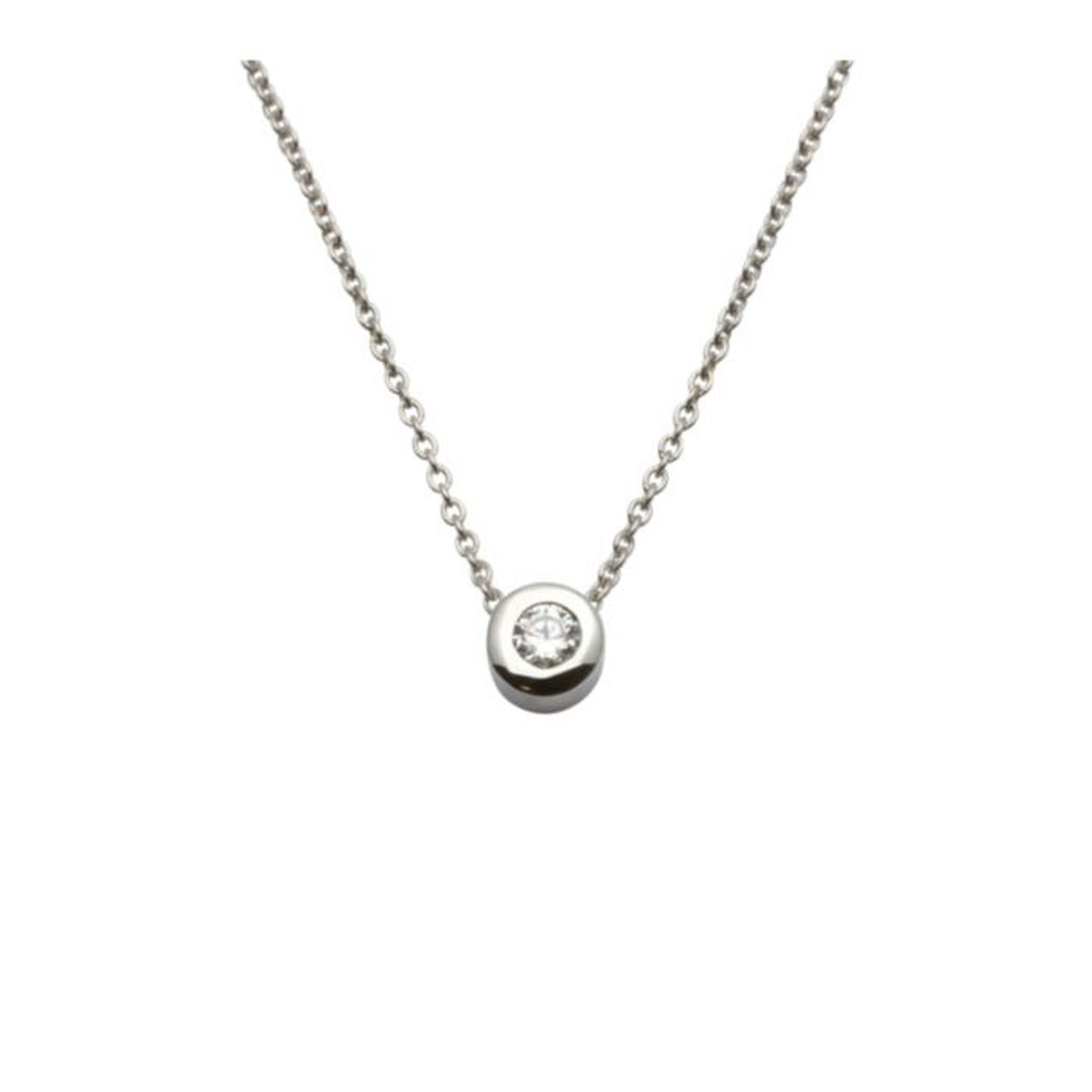 Zilveren collier Minioro Zirkonia 40-42 cm