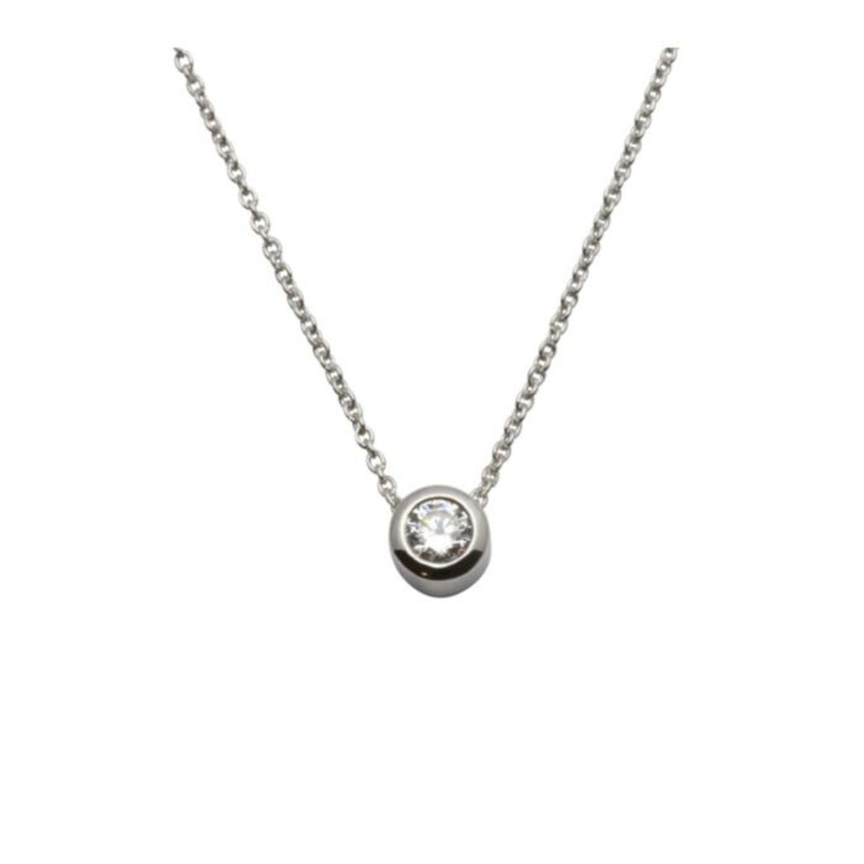 Minioro Collier Zilver Zirkonia  3mm
