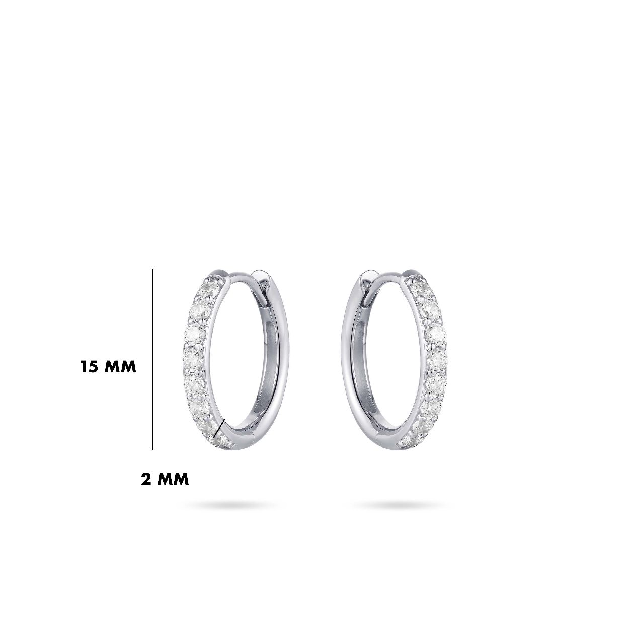 Gisser Jewels Zilver oorringen goud VWKCK2/15
