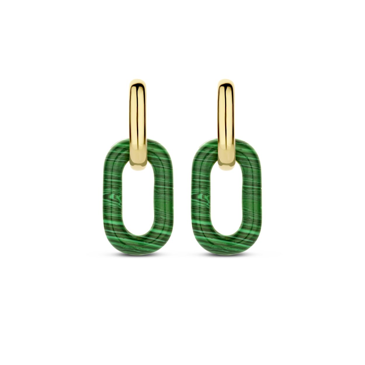 Deze TI SENTO - Milano ti-sento-milano-earrings-7903ma 7903MA zijn gemaakt van Zilver gold plated. De kleurstelling van deze oorbellen zijn Malachiet. Alle TI SENTO - Milano producten worden geleverd in een luxe geschenkverpakking.
