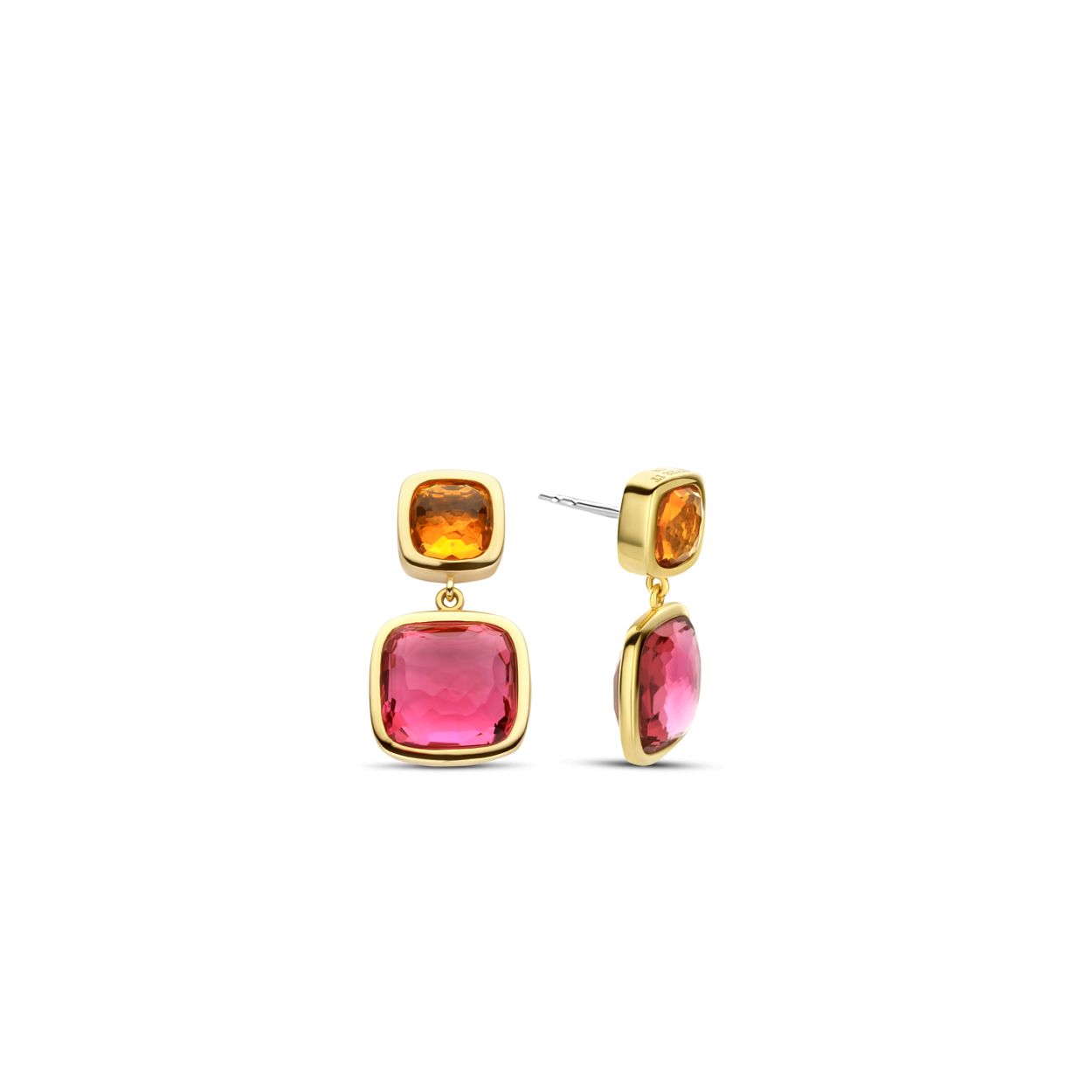 Deze TI SENTO - Milano Oorbellen 7908OR zijn gemaakt van Zilver gold plated. De kleurstelling van deze oorbellen zijn Oranje . Alle TI SENTO - Milano producten worden geleverd in een luxe geschenkverpakking.