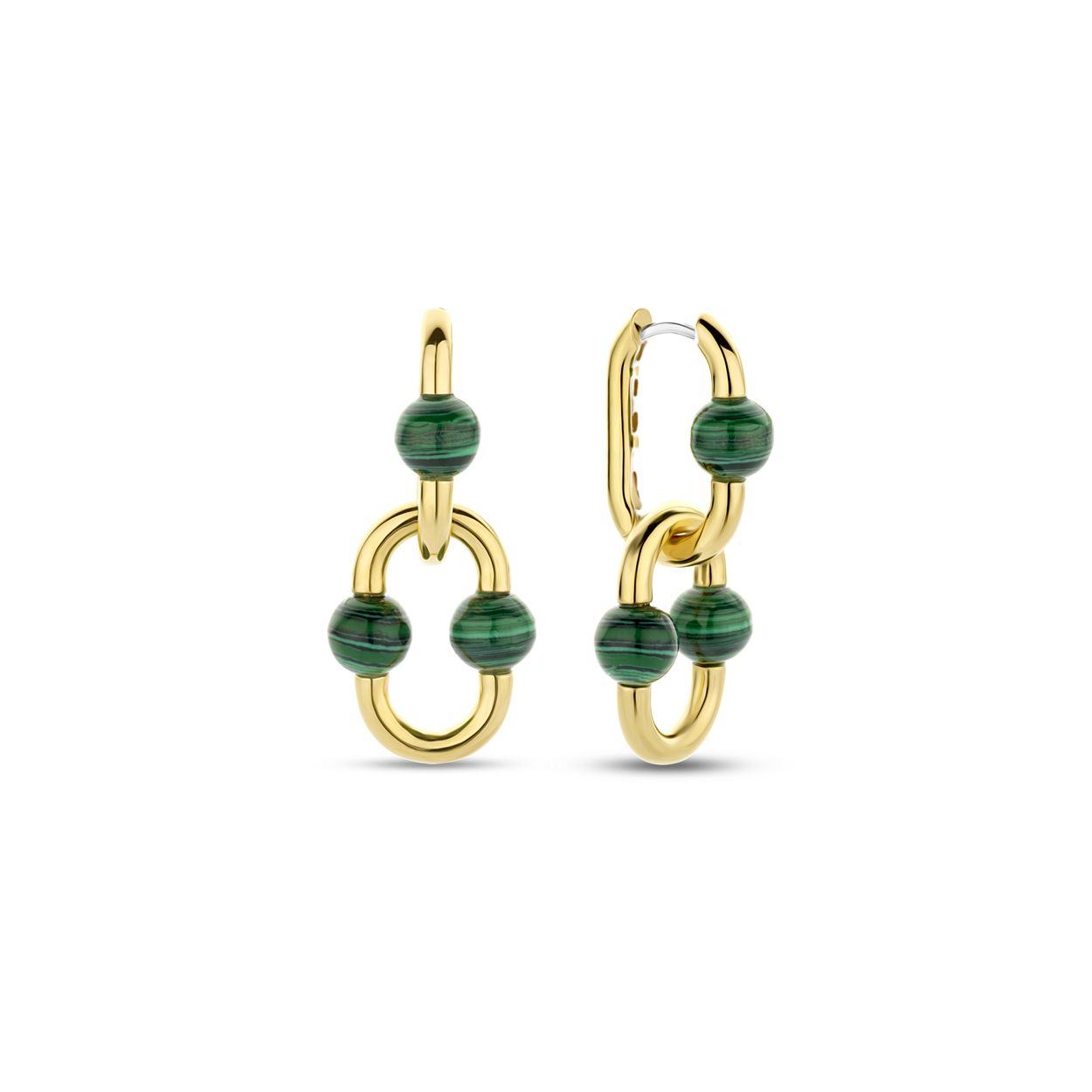 Deze TI SENTO - Milano Oorbellen 7915MA zijn gemaakt van Zilver gold plated. De kleurstelling van deze oorbellen zijn Malachiet. Alle TI SENTO - Milano producten worden geleverd in een luxe geschenkverpakking.