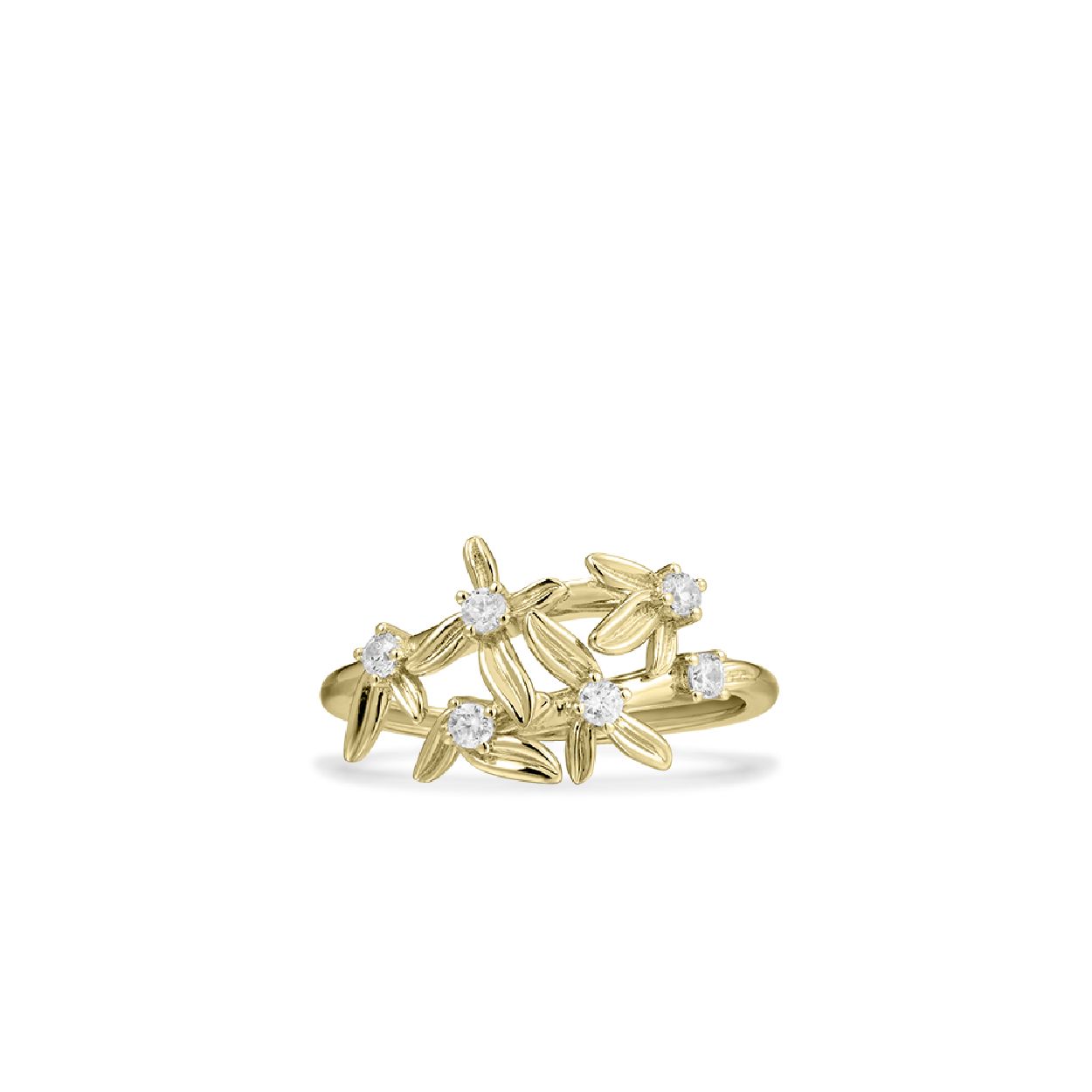 Gisser Jewels Zilver ring goud VGR027