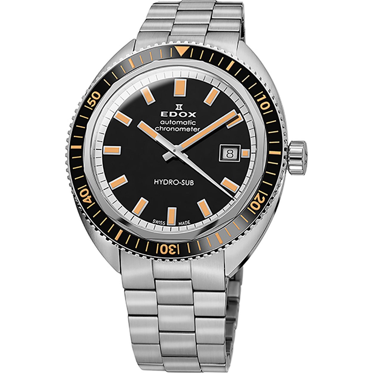 Dit herenhorloge is van het merk Edox. Het is een horloge gemaakt van edelstaal. De diameter van de kast is 42 mm dik.
De verdere specificaties van het horloge zijn als volgt:
Glassoort: saffier kristal
Kastkleur: Zilver
Kastvorm: Rond
Wijzerplaatkleur: Zwart
Bandmateriaal: Edelstaal
Bandkleur: Zilver
Sluiting: Vouwsluiting
Waterdichtheid; 30
Anti allergisch: Nee