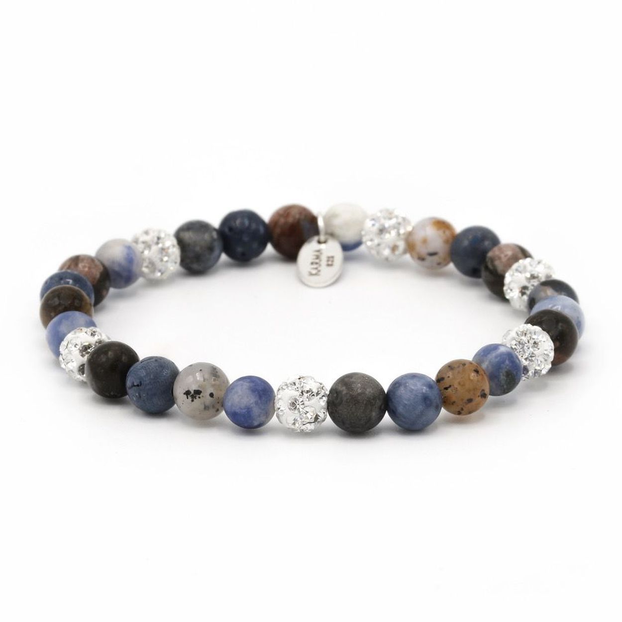Karma armband, Spiral Moves XS elastisch (wit kristal)