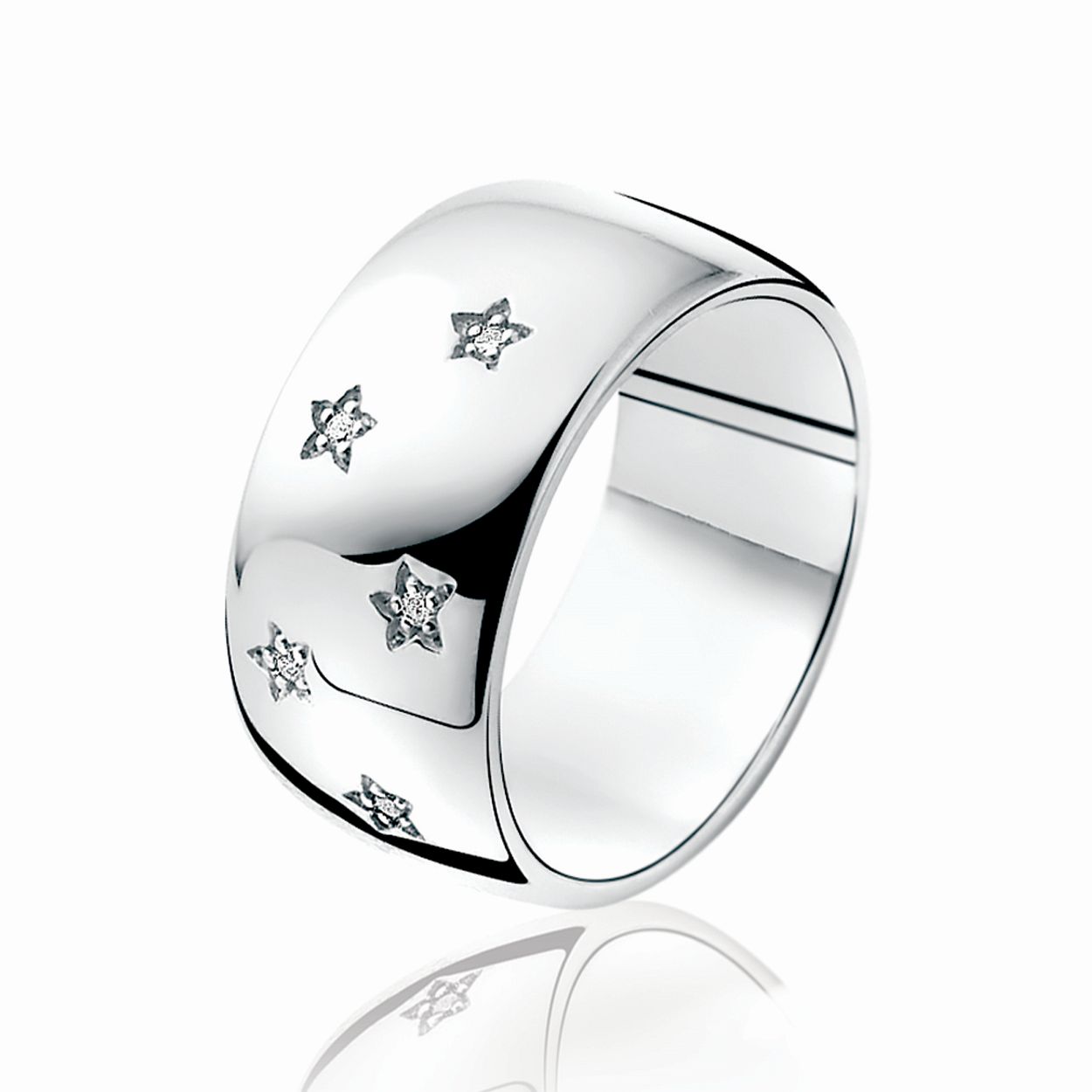 ZINZI DIAMONDS zilveren ring diamant wit ZDR47