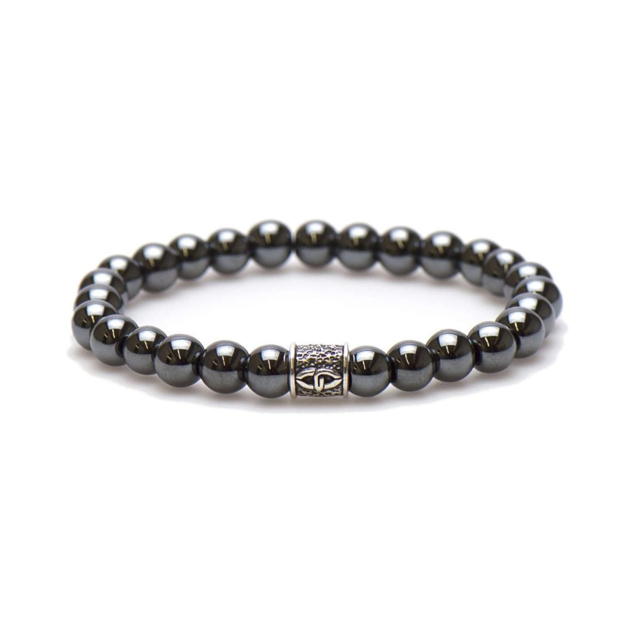 Karma armband Hematite Silver Bead KAR-86617H