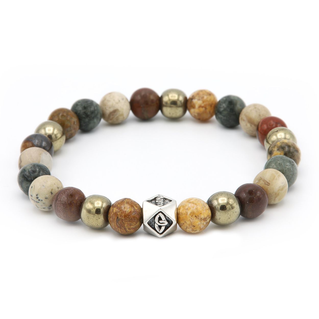 Karma jewelry heren armband Downfall Silver Hexagon