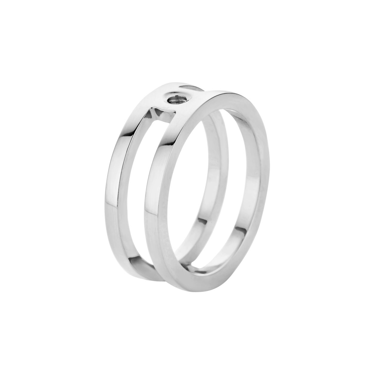 Melano twisted trista ring - zilverkleurig - dames - maat 54