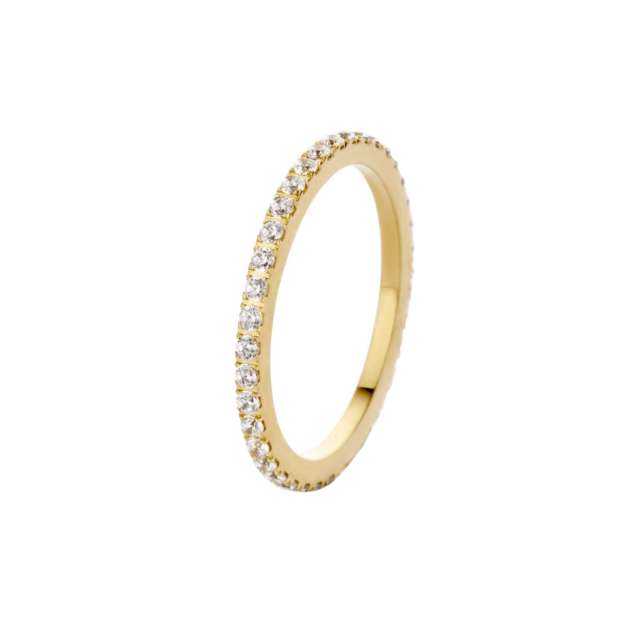 Melano friends sade cz ring - goudkleurig + crystal - dames - maat 56