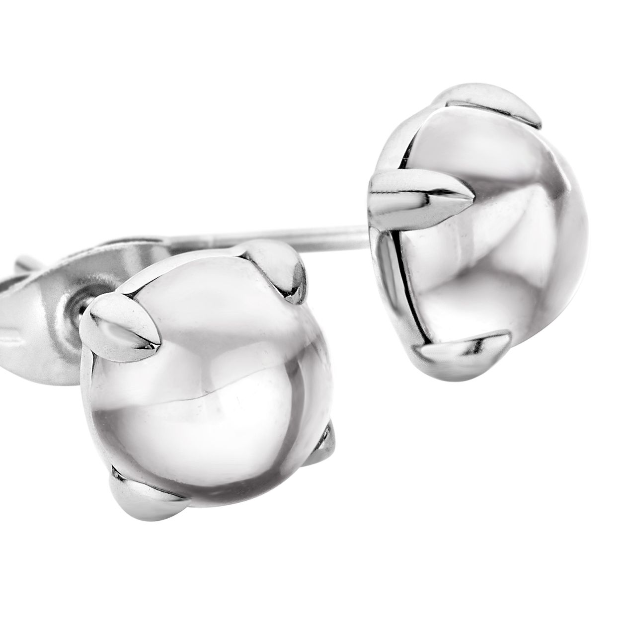 Melano friends adele oorbellen - zilverkleurig + crystal - dames - 8mm