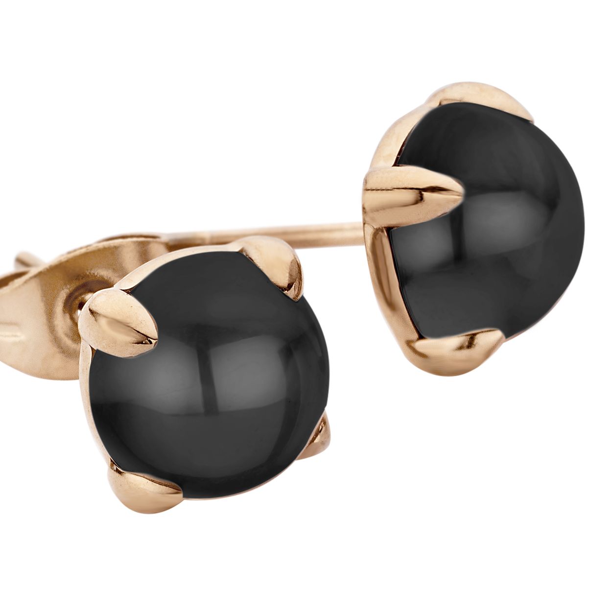 Melano friends adele oorbellen - rosekleurig + black - dames - 8mm
