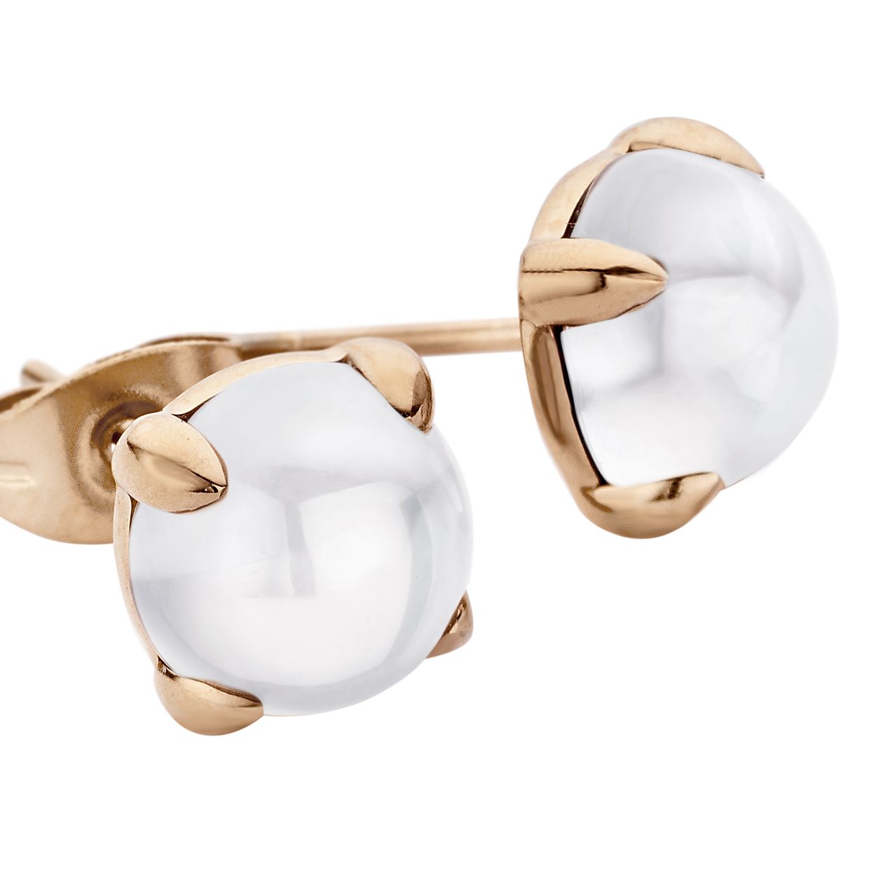 Melano friends adele oorbellen - rosekleurig + white - dames - 8mm