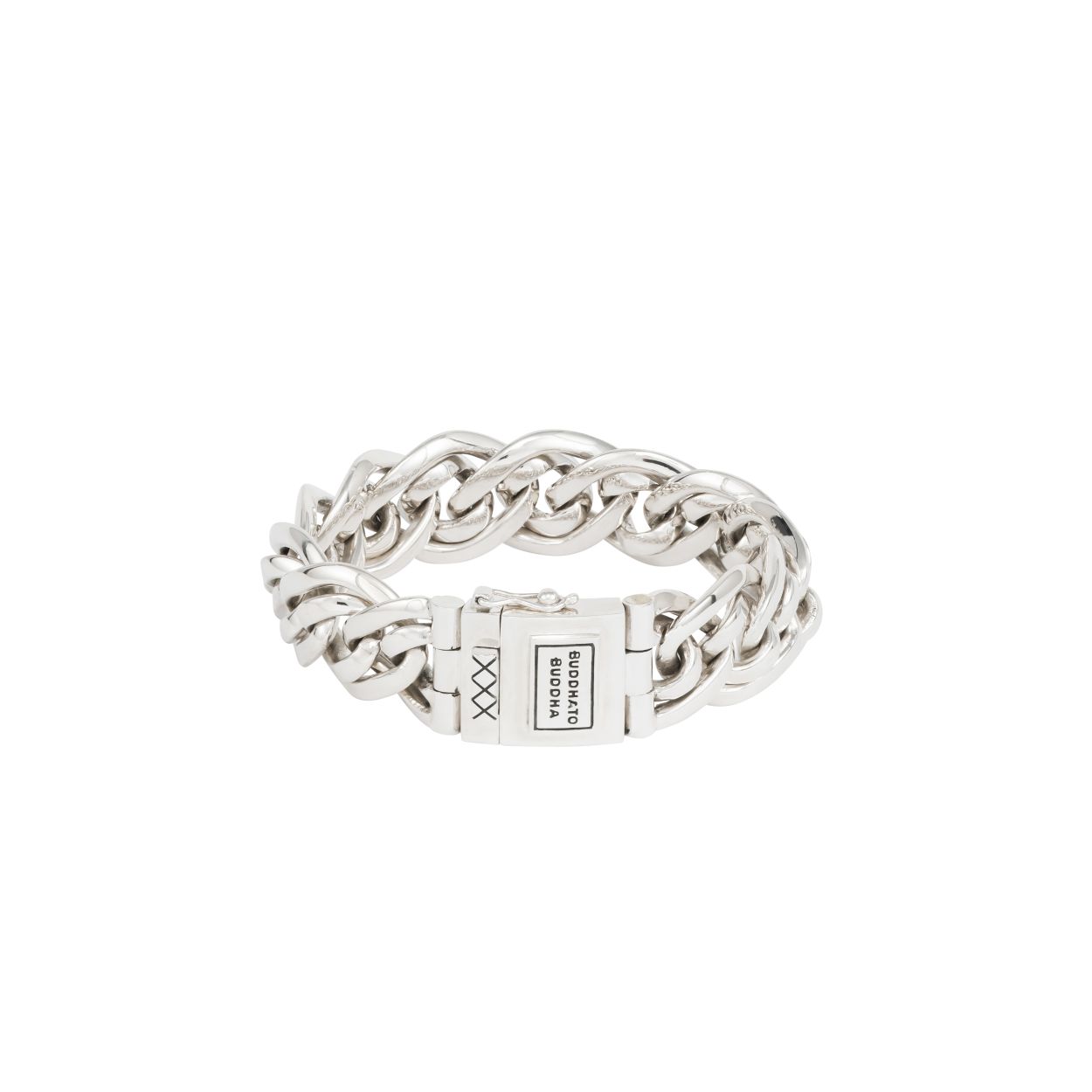De Nathalie is een van de bekendste schakels uit de Heritage collectie. De aparte dubbele schakels die typisch zijn voor de Nathalie familie maakt deze sterling zilveren armband tot een echte blikvanger! Creëer een vlotte en stoere look met deze tijdloze en handgemaakte armband. De zilveren armband laat zich perfect combineren met andere Buddha to Buddha sieraden. De Nathalie armband is smaller dan de Nathalie.