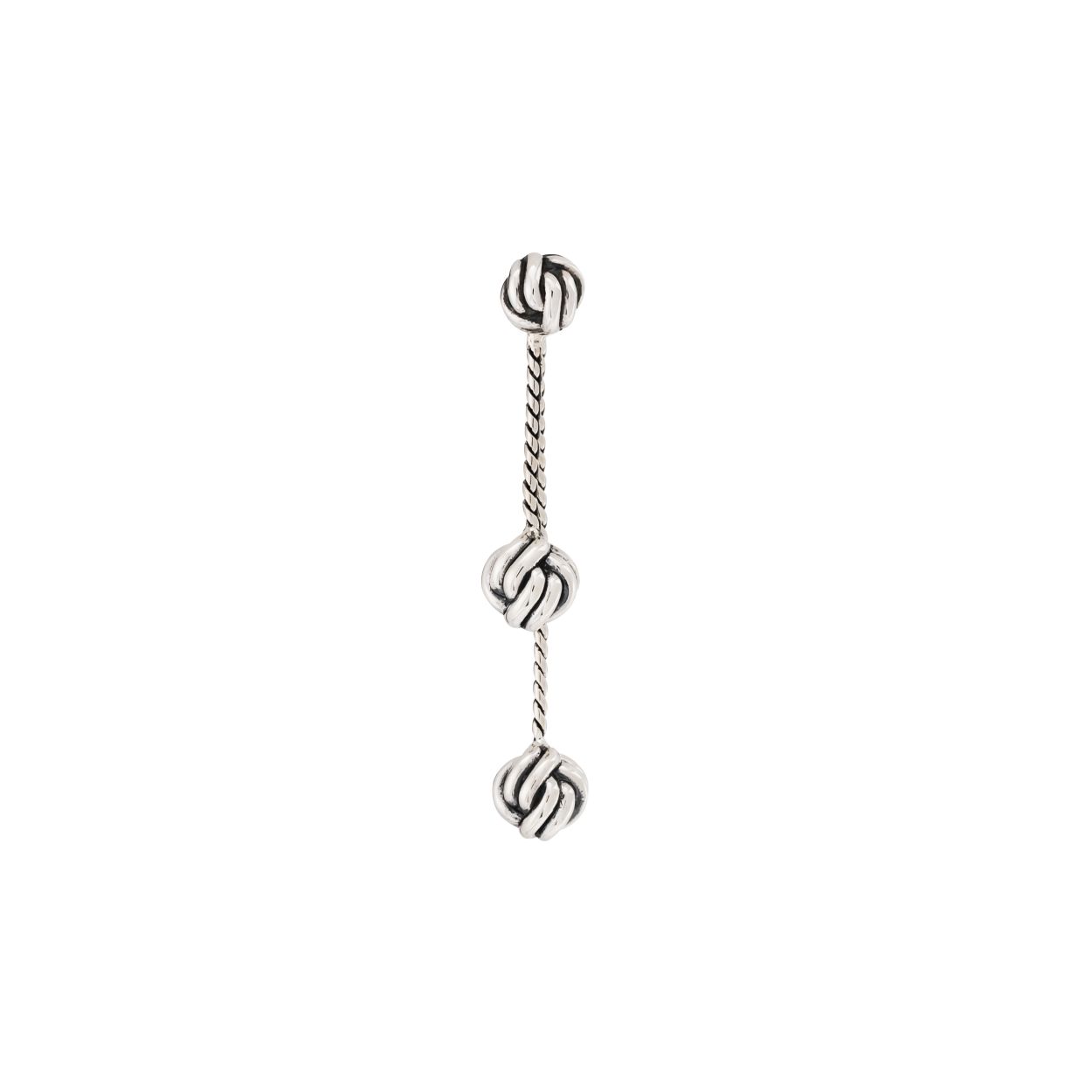 Buddha to Buddha - Refined Katja Earhanger , Zilveren oorhangers met Katja bolletjes 439 one - 002J034390100