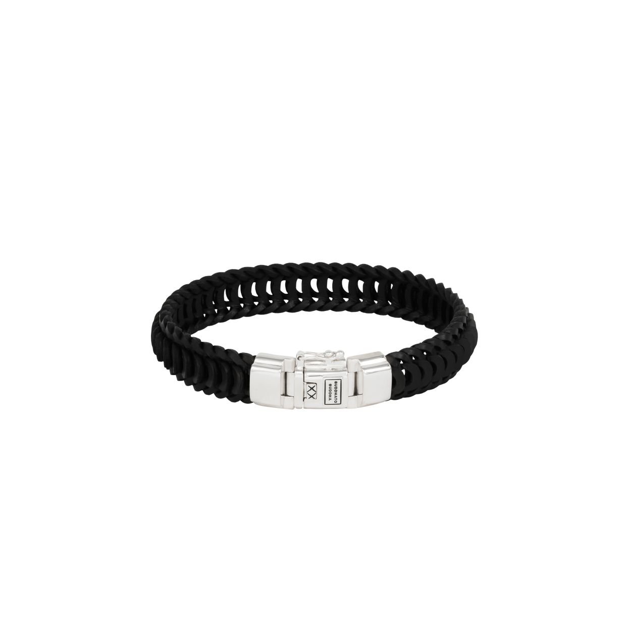 122BL F - Lars Leer Armband Zwart