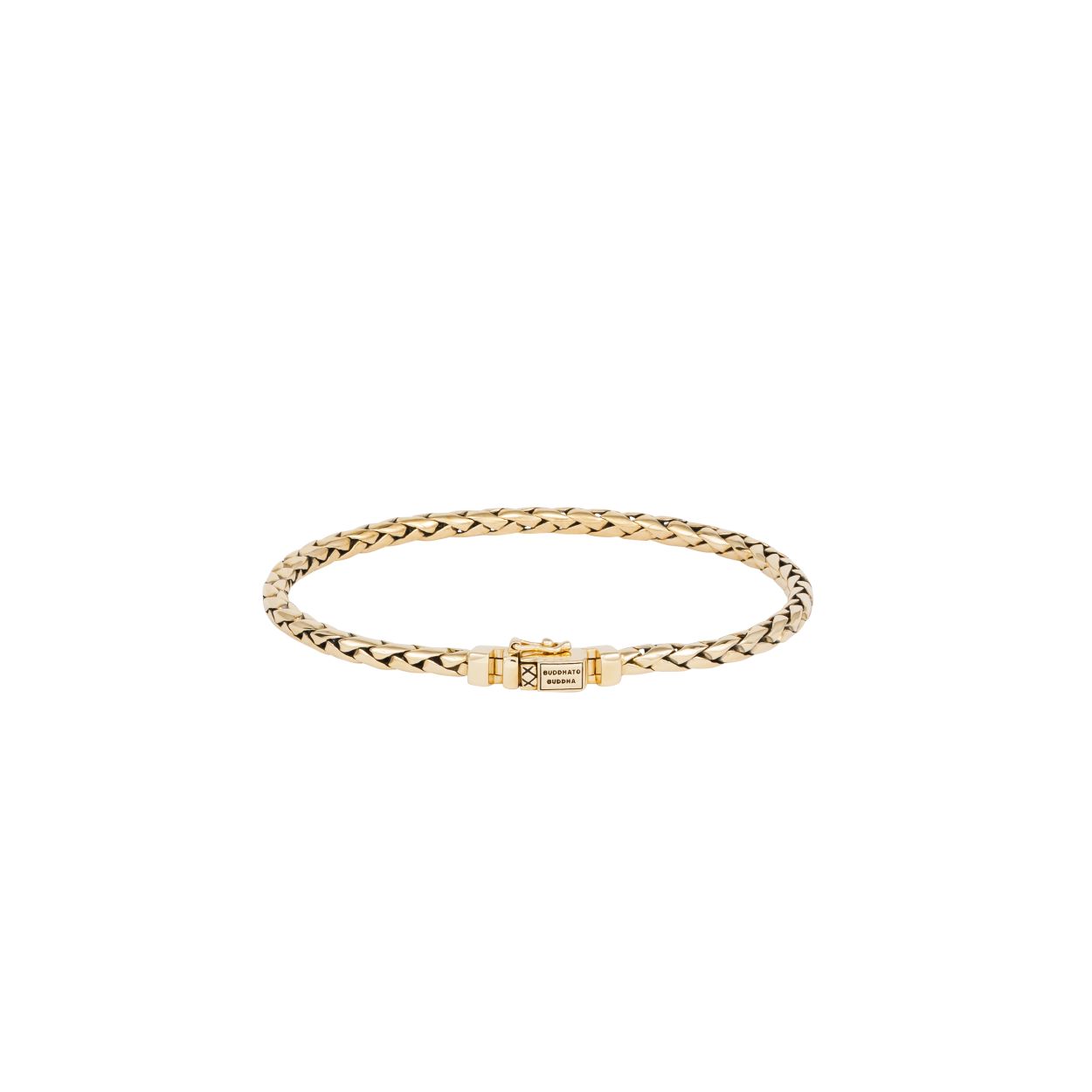 De al bestaande goudlijn wordt nu uitgebreid met een nieuwe goudcollectie in samenwerking met Davina Michelle. De nieuwe lijn is geïnspireerd door de George - een iconische Buddha to Buddha collectie – en vervaardigd in 14k puur goud. De armband is verfijnd en elegant, maar behoudt de signature touch. Handgemaakt door goudsmeden en gevormd tot een bijzonder sieraad voor dames. Schoonheid, kwaliteit en tijdloos design, dat is waar deze modieuze dames armband voor staat!

