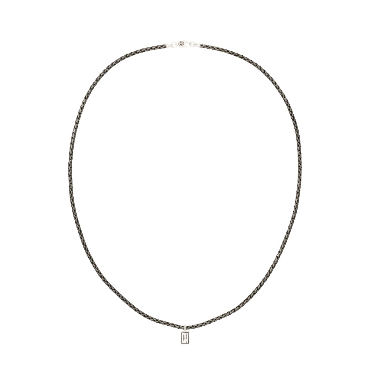 George XS Necklace black rhodium silver