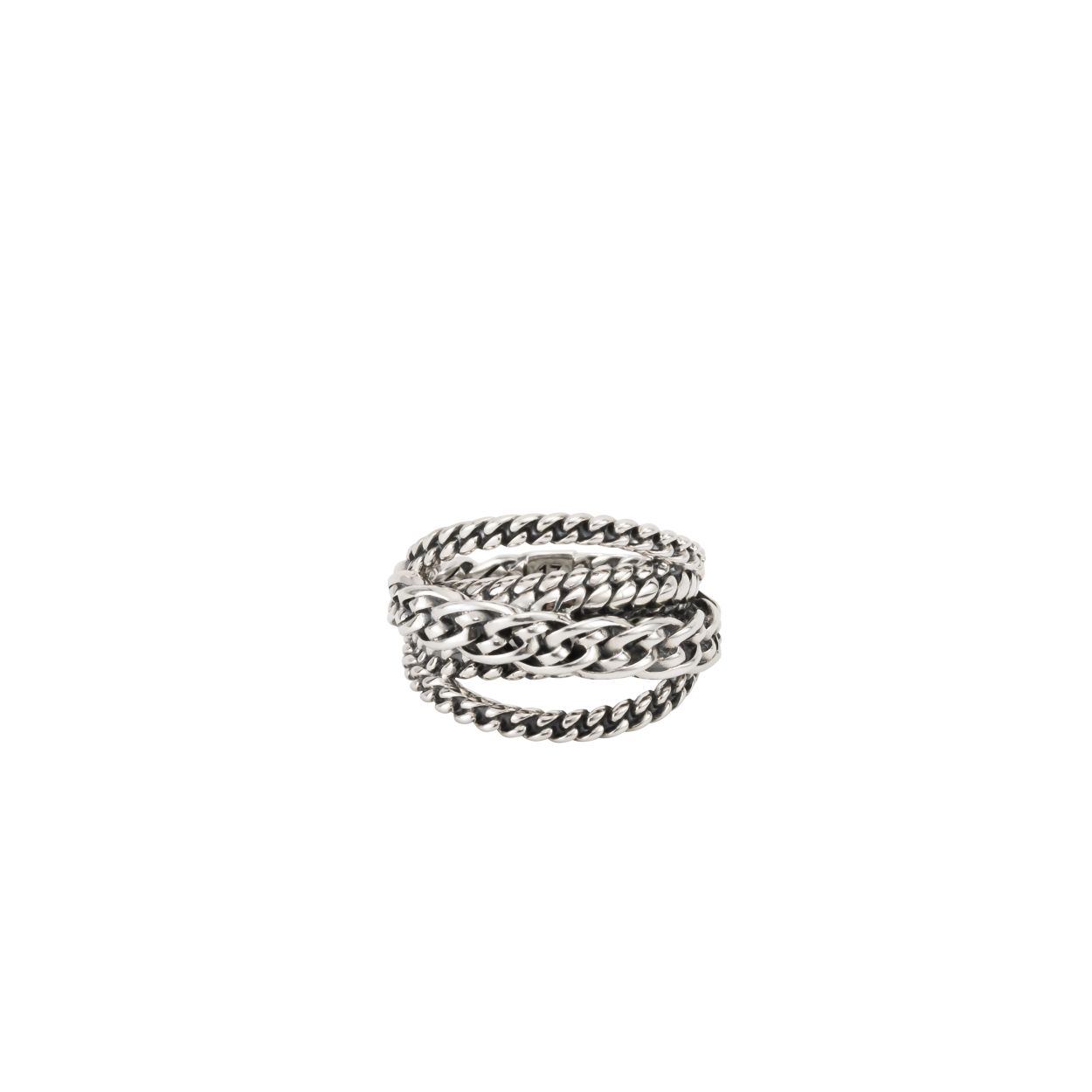 BUDDHA TO BUDDHA 616 - Multi Chain Nathalie Ring Silver