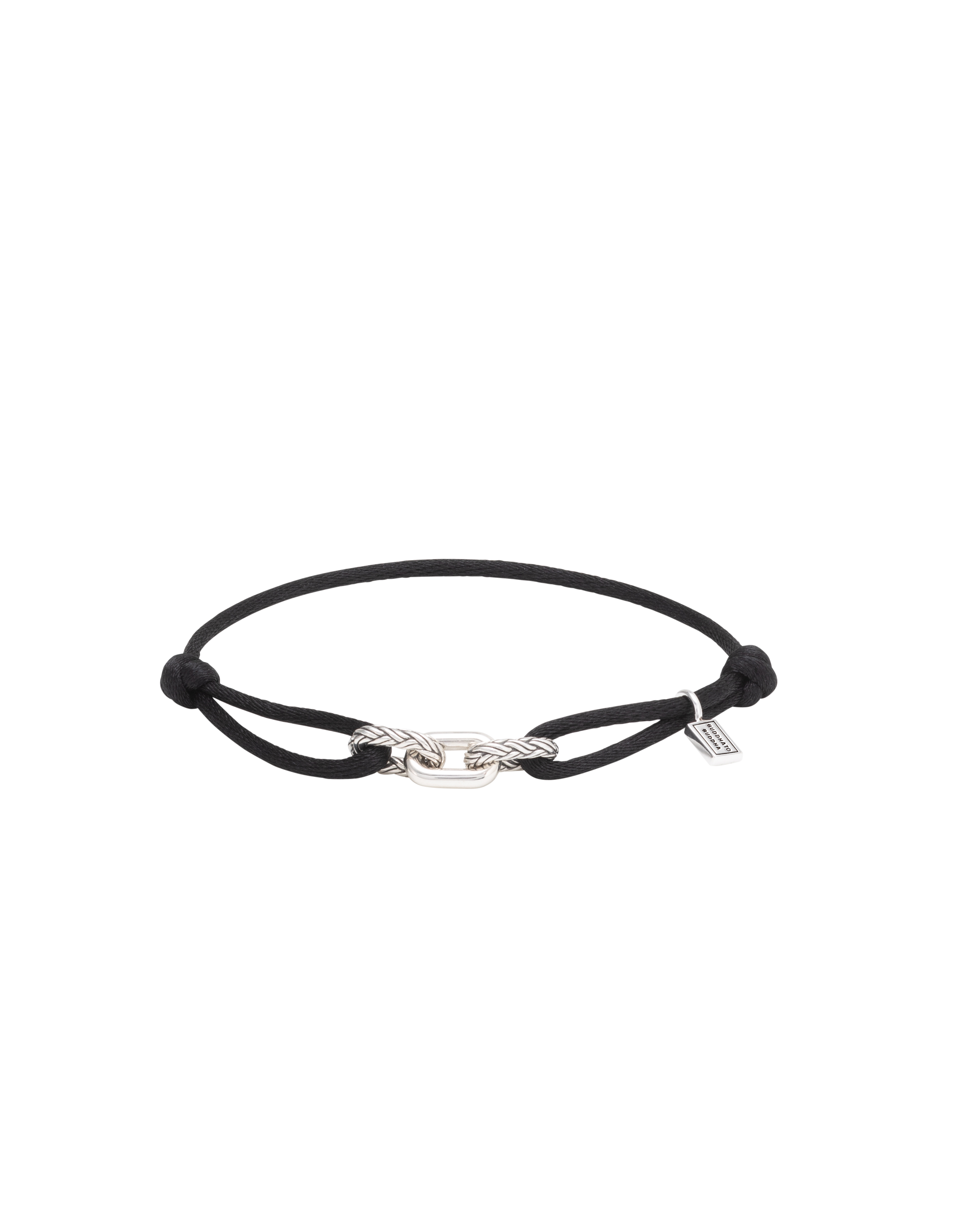 Buddha to Buddha zilveren koordarmband Katja Black 133BL maat M