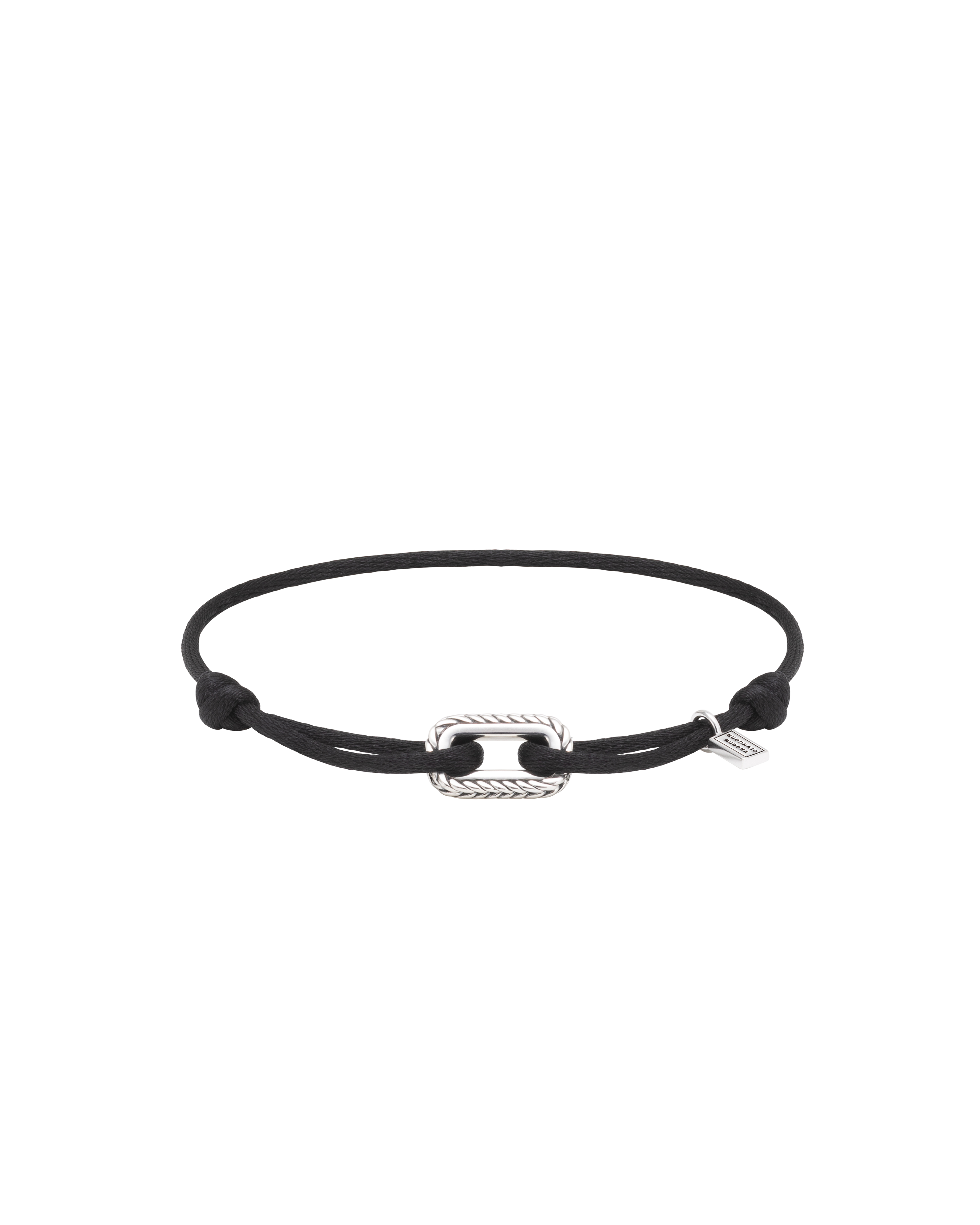Buddha to Buddha zilveren koordarmband Barbara Black 134BL maat M