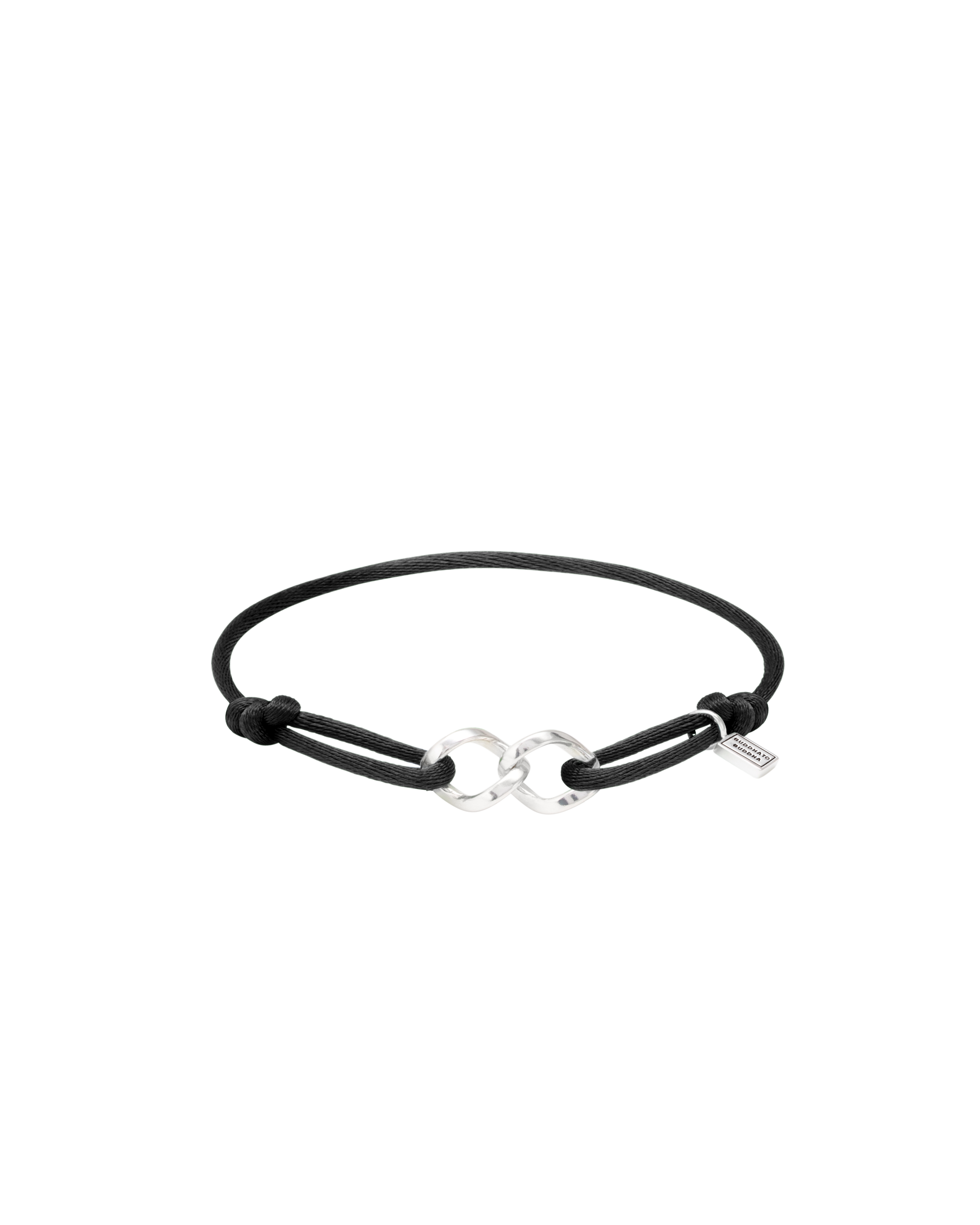 Buddha to Buddha zilveren koordarmband Chain XS Black 135BL maat M