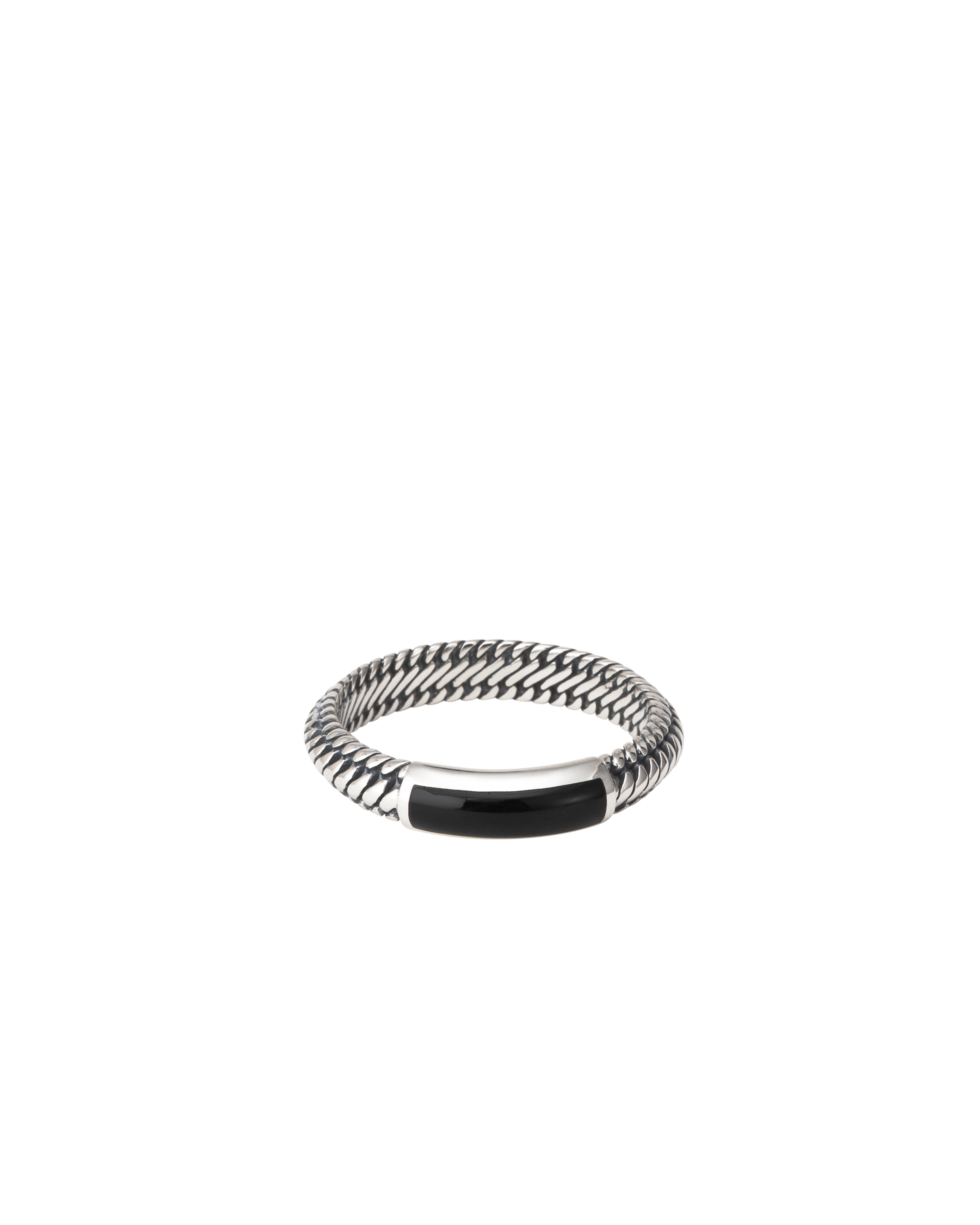 613ON 16 - Ben Mini Gemstone Ring Zilver Onyx
