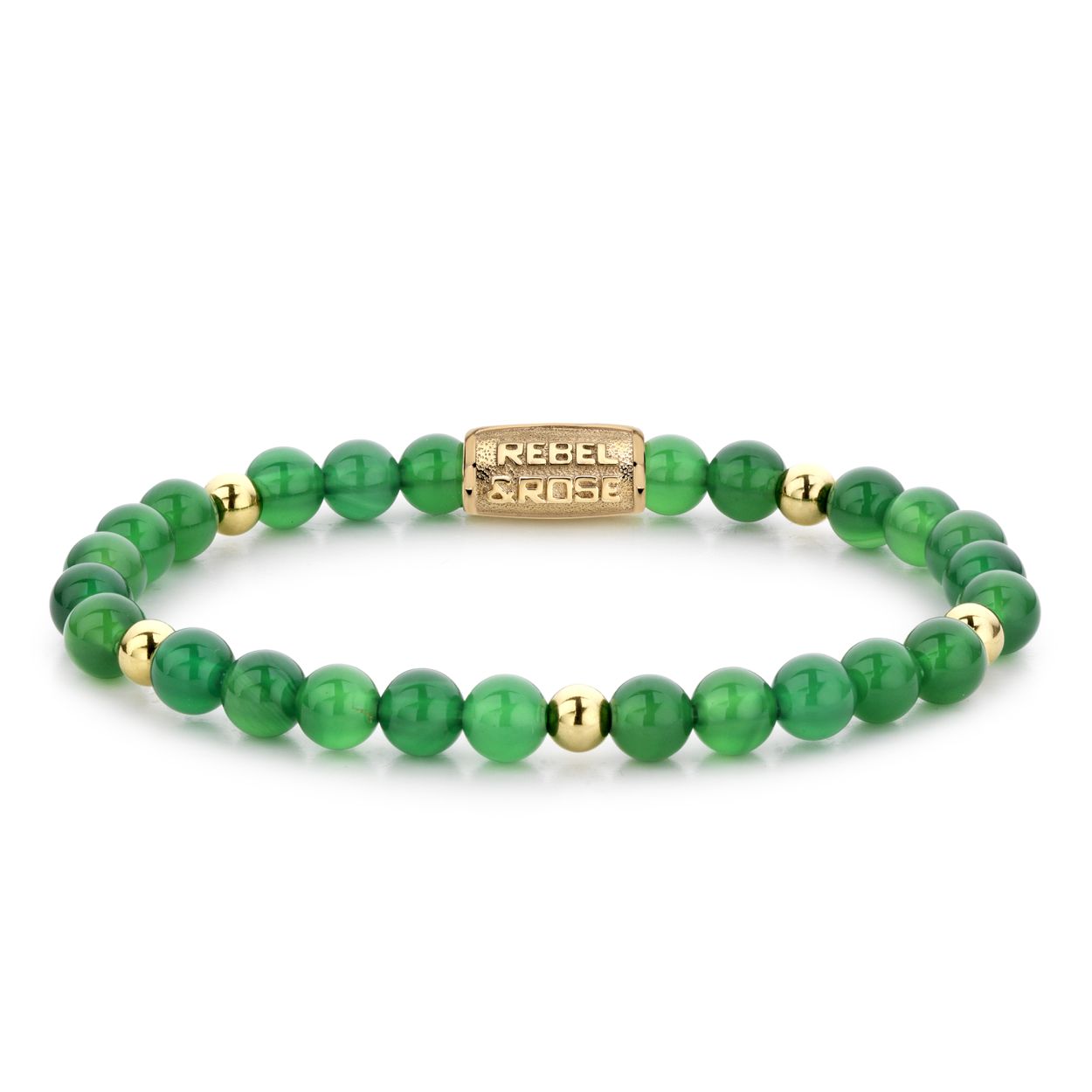 Green Harmony 6mm Yellow gold plated
