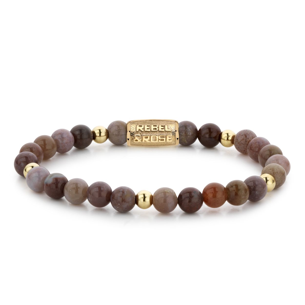 Rebel & Rose - Indian Spring 6mm Yellow gold plated - 16.5cm