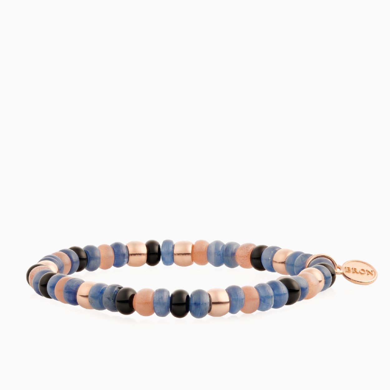 Deze edelstenen armbanden met 7 gouden ornamentjes en Bron label maken we in steeds andere variaties in beperkte oplage.
