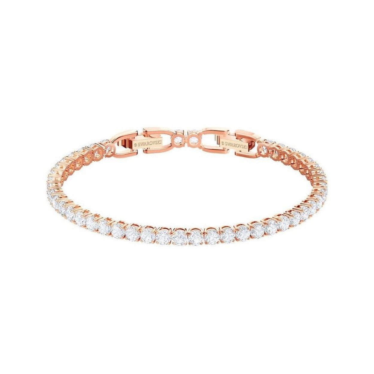 Deze versie van onze bestverkopende roségoud-vergulde tennisarmband is zowel elegant, verfijnd als ongelooflijk gemakkelijk te dragen, en een item dat ongeacht de gelegenheid elke outfit zal verfraaien. Met zijn zachte sprankeling die gemakkelijk te combineren is met andere Swarovski-ontwerpen.