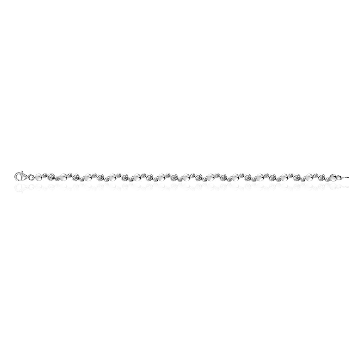 Zilveren armband zirkonia  19cm