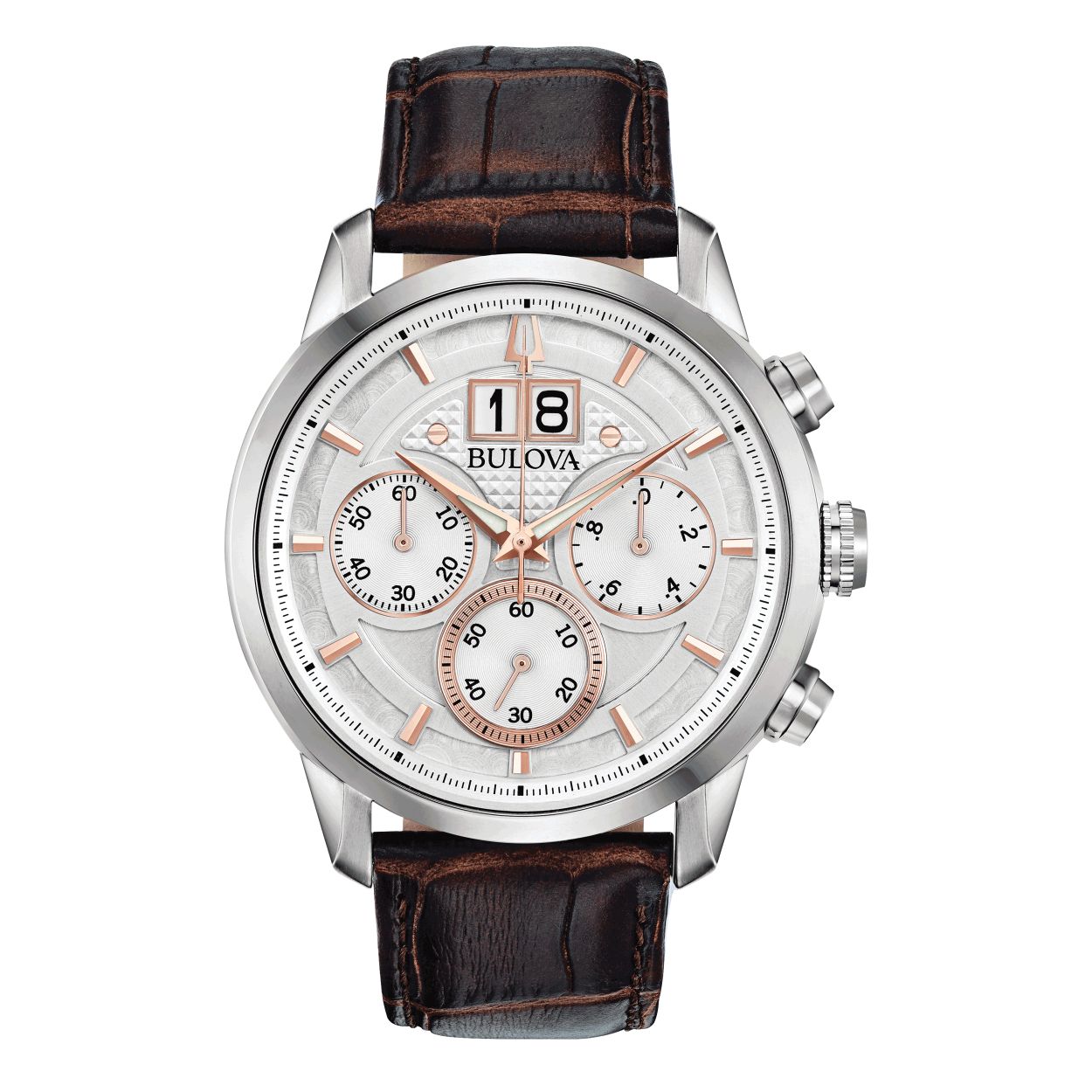 Dit is een stijlvol horloge van Bulova. Dit horloge is ontworpen voor heren.