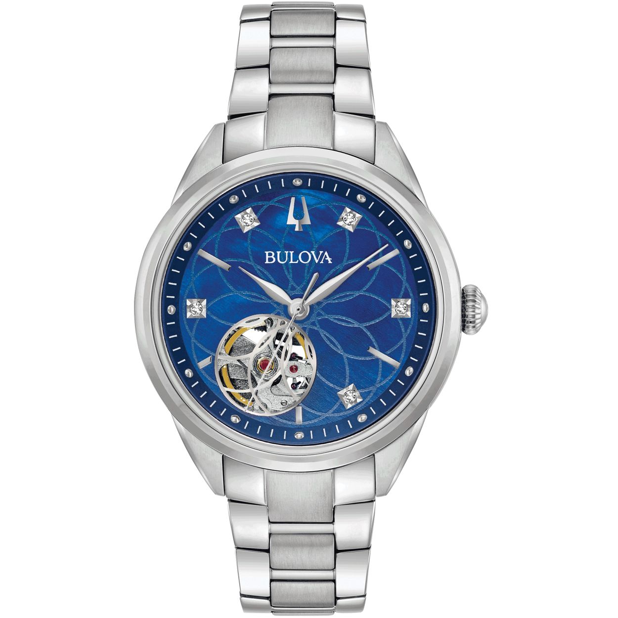 Dit is een stijlvol horloge van Bulova. Dit horloge is ontworpen voor dames.