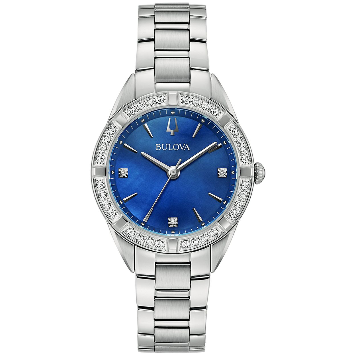 Dit quartz horloge van het merk Bulova is een prachtig horloge. Het horloge heeft een kast gemaakt van staal en een zilverkleurige band gemaakt van staal. Dit horloge is goed om te doen door de druksluiting