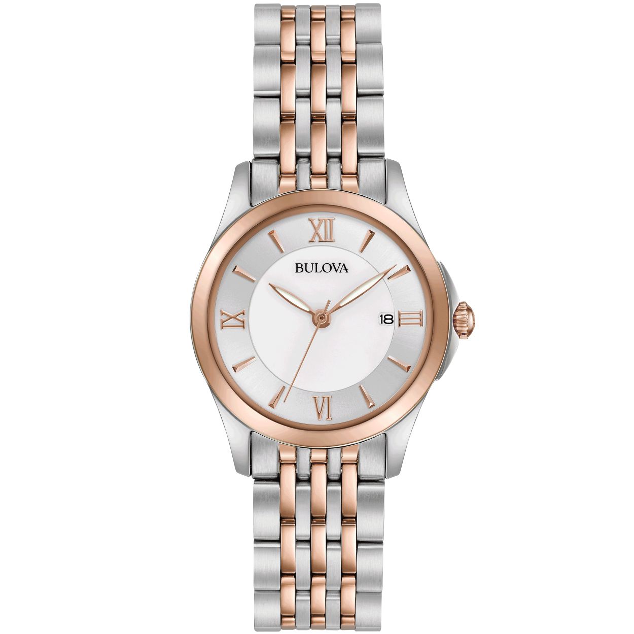 Dit is een stijlvol horloge van Bulova. Dit horloge is ontworpen voor dames.