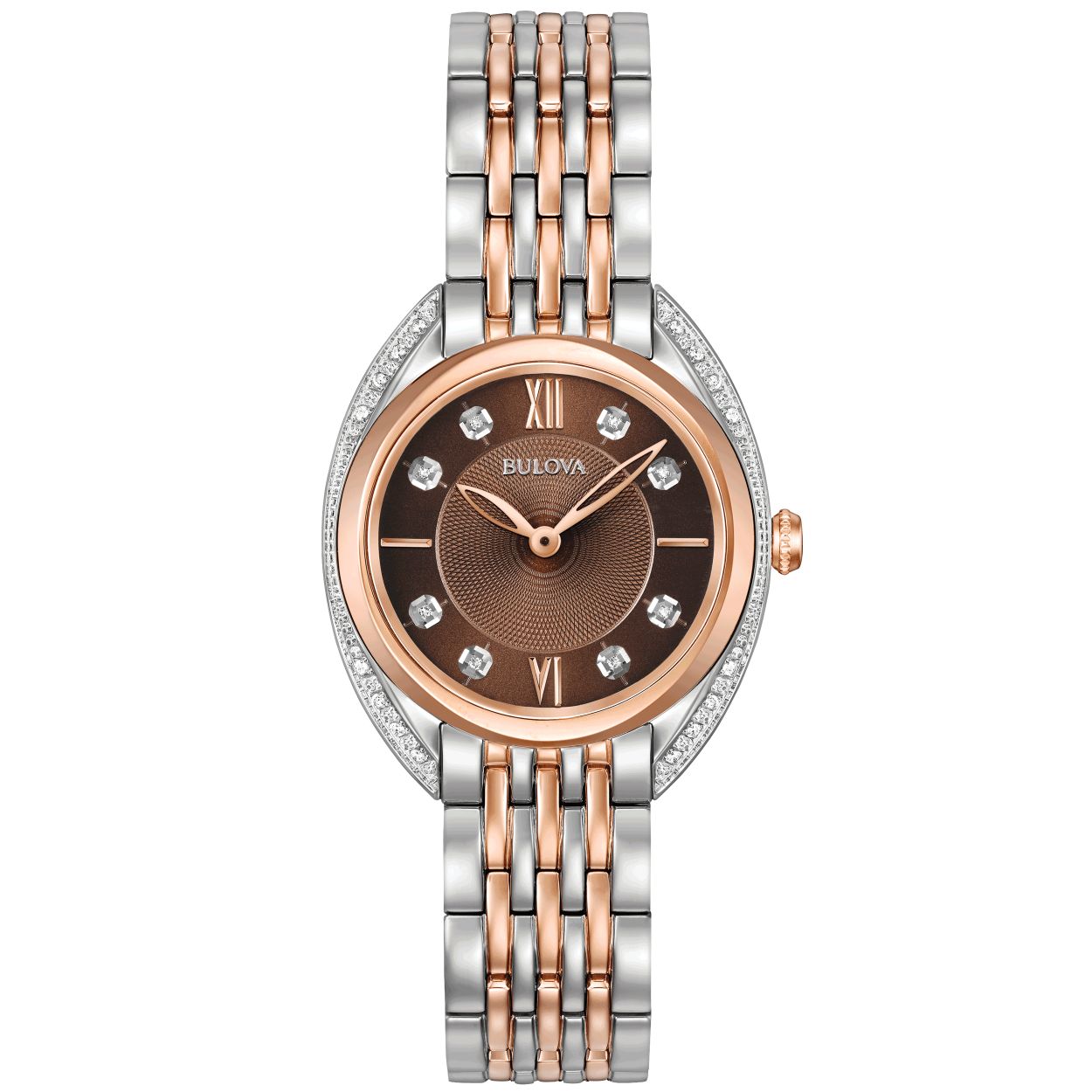 Dit is een stijlvol horloge van Bulova. Dit horloge is ontworpen voor dames.