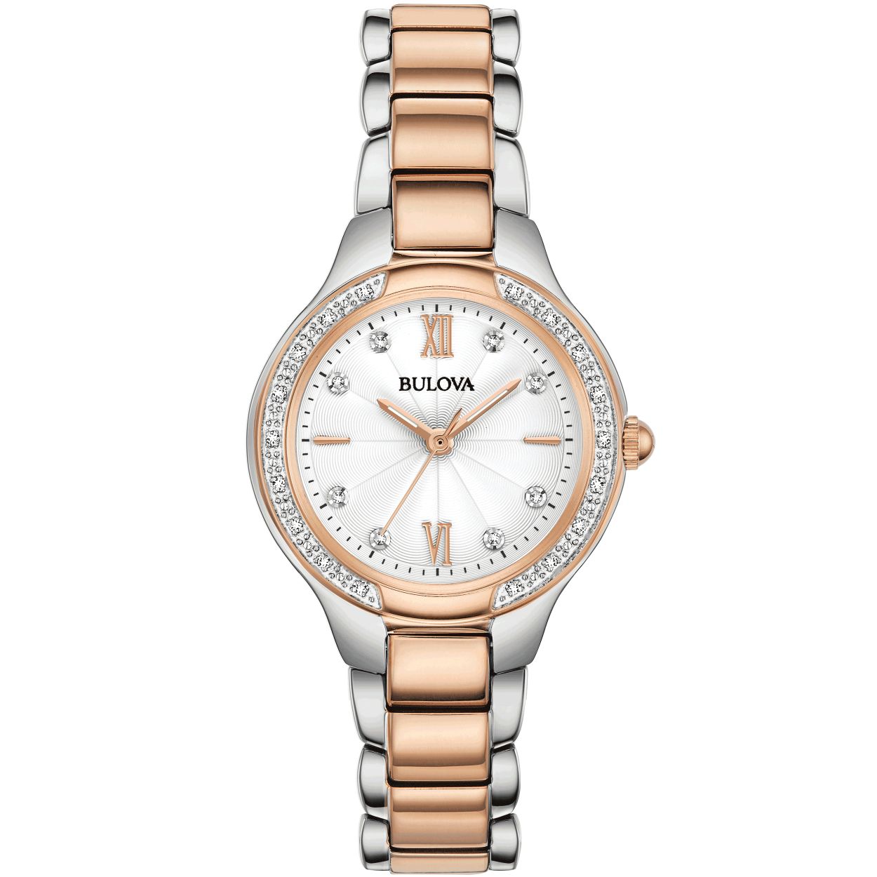 Dit is een stijlvol horloge van Bulova. Dit horloge is ontworpen voor dames.
