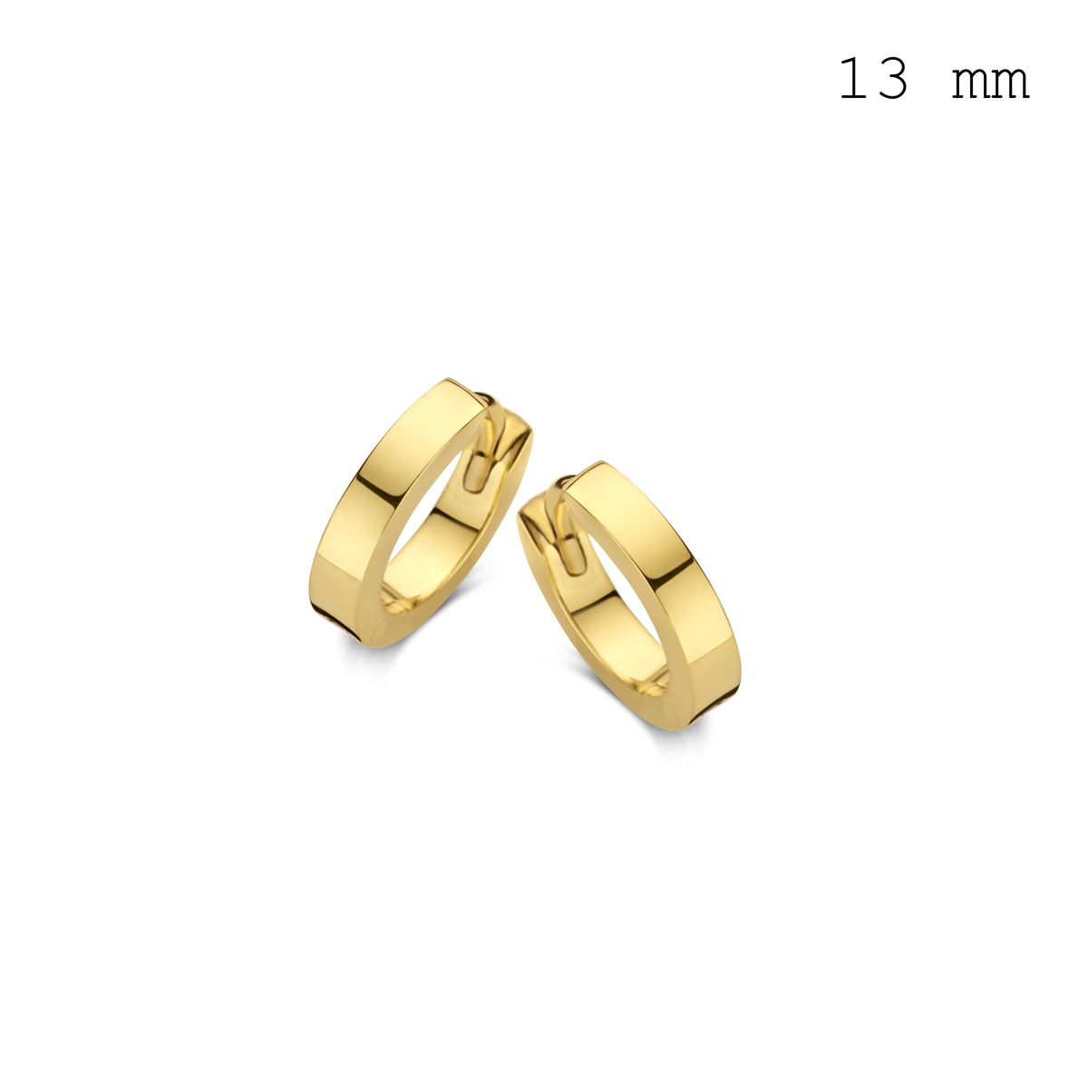 Zilver geel vergulde creolen 13mm Naiomy