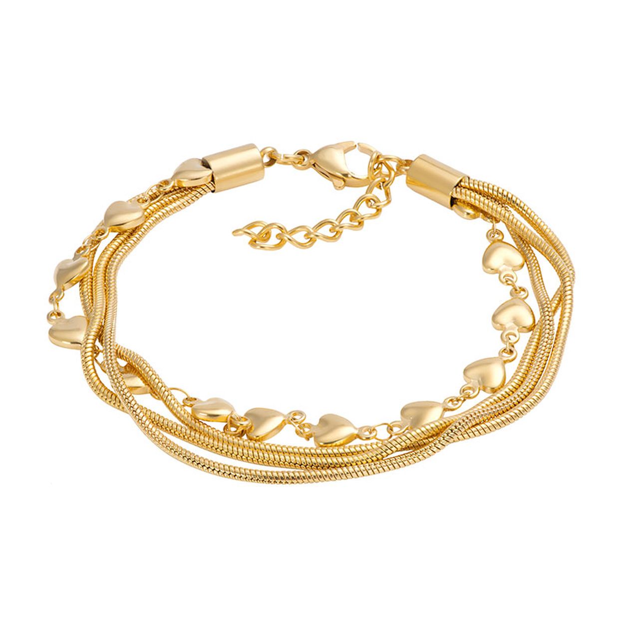 iXXXi enkelbandje Snake Heart is gemaakt van stainless steel en is voorzien van een goud-, rosé goud-, zilver- of zwart kleurige plating. De anklet bestaat uit vier schakel enkelbandjes bevestigd aan één sluiting.